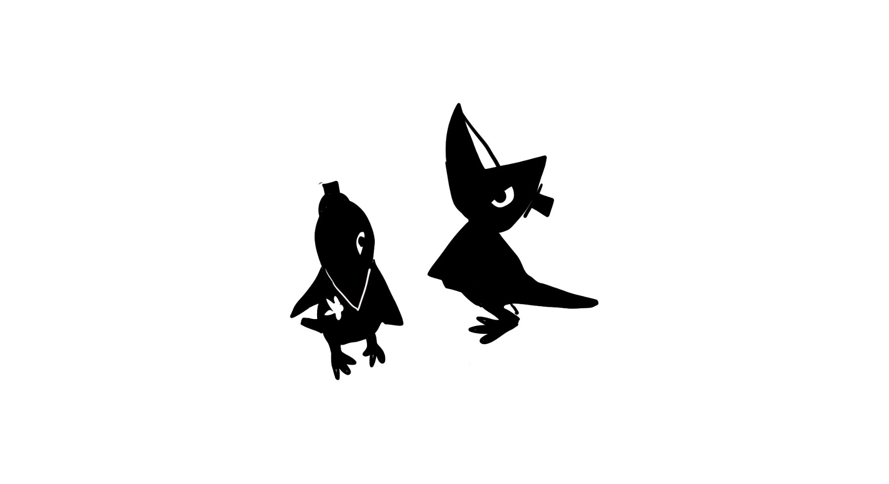 Which News (报忧社) — crow silhouette concept sheet